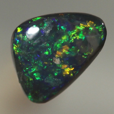 SOLID BLACK OPAL Very bright Pinfire pattern, red, orange and green sparkles